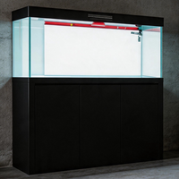 450L Square Luxury Classic Aquarium Smart Control Ultra Clear Glass Fish Tank With Bottom Filter