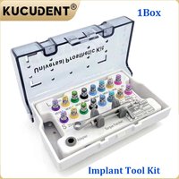 Universal Dental Implant Torque Wrench Kit 10-70Ncm Autoclavable with 16Pcs Screwdrivers for Prosthodontics Restoration Repair
