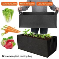 Durable Felt Garden Planting Bag with Handles Multi-size Grow Bag Rectangle Garden Tools Planting Nursery Pot Outdoor