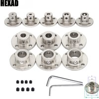 2/3/3.17/4/5/6/6.35/7/8/10/11/12/14mm Rigid Flange Coupling Motor Guide Shaft Coupler Connector with Wrench Screws Accessories