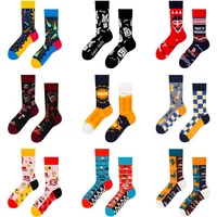 1Pair Colorful Cat Dog Koala Cow Cotton Socks Four Seasons Women/Men AB Original Tide Socks Medium High Tube Designer Socks