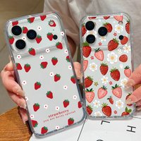 Strawberry Flowers Transparent Case For OPPO Reno 15 4 13 12 11 10 Pro Plus 15F 14F 13F 11F 12F A79 A58 A60 A6 A3 A5 Pro A6X A5X