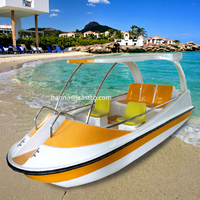 High Quality Electric Fiberglass Boat 4-5 Person Leisure Boat