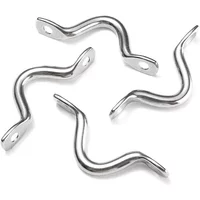 4pcs Handle 5mm Stainless Steel Wire Eye Strap Boat Marine Tie Down Fender Hook Canopy Engines Accessories 316 Stainless Steel