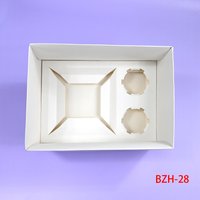 5pcs White Cupcake Boxes Paper Merry Christmas Mousse cake/Chocolate Gift Box Clear Window Packaging Bag