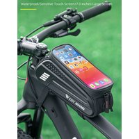 AliExpress West Biking WEST BIKING Bicycle Bag 7.0 Inch Bike Phone Touch Screen Bag EVA Hard Shell Water Repellent Front Frame Bags MTB Road Bike Bag