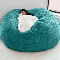Useful Sofa Bean Bag Flexible Bean Bag Cover Anti-fading Indoor Oversized Bean Bag Chair Cover Dust-proof