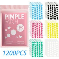 Colorful Stars Pimple Patches for Face, 240/480/1200 Counts Cute Acne Blemishes Covering Stickers Invisible Acne Patch Stickers