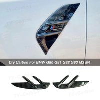 Dry Carbon Fiber Front Bumper Side Fender Fog Lamp Air Vent Cover Trim Car OEM Styling 3M Paste For BMW M3 M4 G80 G82 G83