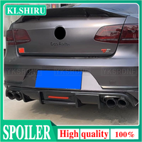2012 TO 2016 For Volkswagen Passat B7 ABS Black Rear Bumper Lip Trunk Spoiler Rear Diffuser Protector Car Styling