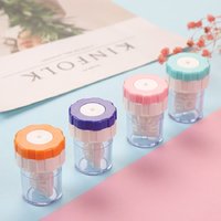 Manually Rotatable Contact Lens Cleaner Device Portable Contact Lenses Case Storage Cleaning Container Tools