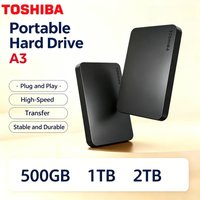 Toshiba A3 Canvio Basics 500GB 1TB 2TB Black External Hard Drive USB 3.0 Portable for Gaming Console Office Gift 8K HD