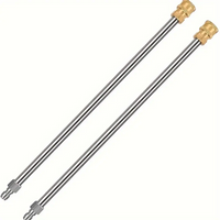 High Pressure Water Gun Extension Rod Quick Plug 17 Inch Stainless Steel Extension Rod 1/4 Male And Female Quick Connection Exte