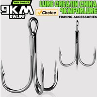 Fishing Treble Hooks 25~50Pcs Brabed Sharp Triple Sea Fishing Hooks Hard Lures for Freshwater Saltwater Fishing Accessories