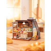 Robotime Rolife Baking Kitchen Wooden Dollhouse 3D Puzzle Miniature With Fun Pre-colored Design Home Decor Ideal Gift For Girls