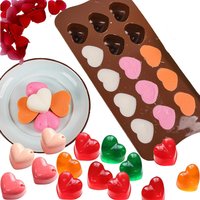 Wax Melts Molds Silicone Heart Molds for Heart Candy Gummies Chocolate Ice Cube Jelly Cake Soap Candle DIY Valentine Gift