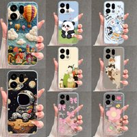 Case For OPPO Find X9 X8 Pro Adorable Cat Bowknot Drop-Resistant Antifouling Transparent Housing For FindX9Pro FindX8Pro Shell
