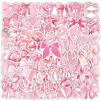 10/30/50/100PCS Pink Bowknot Stickers Graffiti Decoration Coquette Bows Sticker Scrapbook Luggage Laptop Guitar Bike Kids Toys