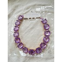 Color Shiny Glass Crystal Inlaid Short Necklace Ladies Party Square Simple Ball Fashion Charms Crystal Lock Bone Chain Jewelrys