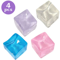 Squishy Toy Snowflake Ice Cubes Slow Rising Rebound Sensory Fidget Toy Soft Touch Ice Cubes Stress Relief Squeeze Toy Xmas Gift