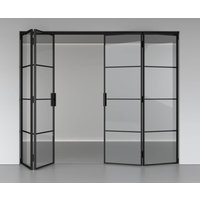 Fashionable Casual Style Folding Door Save Space Soundproof Indoor Bifold Doors Narrow Aluminum Frame Glass Accordion Doors