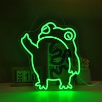 Frog Neon Sign Dimmable LED Funny Neon Light Sign USB Powered for Home Holiday Bedroom Man Cave Bar Pub Shop Wall Decor Gifts
