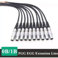 FGG 0B 1B Connector Compatible with LEMO Connector 3 4 5 6 7 8 9 Pin Metal Aviation Plug Power Signal Line with 0.5-5 Meter Wire