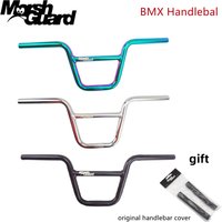 BMX Bike Handlebar 22.2mm 580mm Fold Bicycle Raised U-shaped Double Handlebars Swallow Handle Aluminium Alloy MTB Bike Stem Part