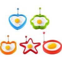 5 Styles Pancake Maker Fried Egg Mold Silicone Forms Non-stick Simple Operation Pancake Maker Omelette Mold Kitchen Egg Tool