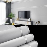 Deerskin Velvet Wallpaper Modern Simple Striped Pattern Living Room Tv Background Home Decor Non-woven Fabric Non Self Adhesive