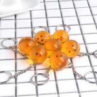 Japanese Cartoons Z 7 Stars Balls Keychain Figures Toys Key Chain Pendant Car Keyring Gifts Accessories