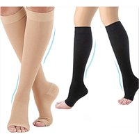 Compression Socks for Medical Prevention Varicose Veins Pregnancy Edema Blood Circulation Knee Socks S-XXL Care Gestation 1Pair