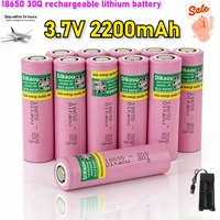 2026 new model 18650 30Q 3.7V 2200mAh high capacity battery suitable for power bank, flashlight, power tool replacement home DIY