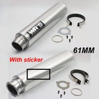 61MM Universal Adjustable Motorcycle Yoshimura Exhaust Muffler For GSXR ZX6R ZX10R CB500F CBR300 Z250 Z650 CB400 VTEC CBR400 XJR