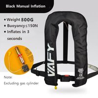 Automatic/Manual Inflatable Life Jacket CE Approved Life Vest 150N PFD, Low Profile,Compact Design, for Fishing Rafting Boating