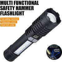 High Power LED COB Flashlight Built-in Large Capacity Battery Rechargeable Torch For Outdoor Camping Emergency Zoom Lantern