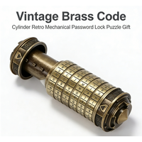Da Vinci Style Cryptex - Metal Combination Password Cylinder, Unique Proposal & Wedding Gift with Hidden Compartment