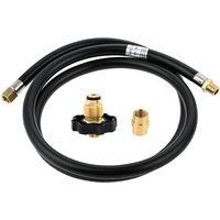 1/4"NPT Propane Extension Hose Kit- Soft Nose POL Propane Gas Fitting LP 1/4" NPT Male & Female Coupler 5FT High Pressure Hose