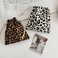 Cotton Floral Drawstring Cosmetic Bags Fashion Girl Coin Bags Purse Keys Earphone Lipstick Toiletry Makeup Organizer Pocket Bags