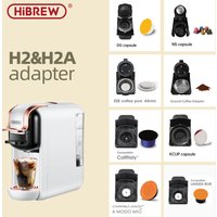 HiBREW H2A&H2B Coffee Machine Capsule Adapter System Parts For Nespresso or Dolce Gusto or Ground Coffee or ESE Pod or Caffitaly