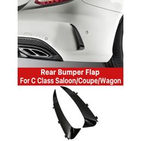 For Mercedes Benz C Class W205 C205 S205 Rear AMG Canard Flaps A205 Coupe Sedan Wagon T Model Cabriolet Gloss Black Carbon Fiber