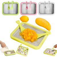 Ice Cream Roll Maker Portable Interactive 304 Stainless Steel DIY Sweet Spot Pan Cold Plate for Kids Birthday Home Family Sorbet