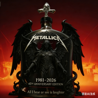 Metallica 45th Anniversary Whiskey Decanter Limited Edition Collectible Rock Band Glass Bottle with Skull Cross Decor Gift Item