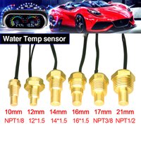 Capteur de température de l'eau 12V/24V, transmetteur de température 50K, prise de tête 10MM 12MM 14MM 16MM pour voiture camion jauge compteur électrique NPT 3/8 1/8