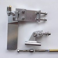 RC Boat Brushless Electric Ship 3.18mm Flex Shaft Set + Shaft Holder + 75mm Suction Rudder Metal Rudder