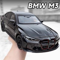 Modèle de voiture sport BMW M3 CS LCI à l'échelle 1:18, modèle en alliage, portes ouvrables, direction des roues avant, absorption des chocs, voitures, cadeaux pour amis