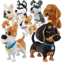 Cartoon Animal Building Blocks Creative Pet Dog And Cat Assembly Toy DIY Educational Puzzle Parent-Child Interactive Toy Cartoo