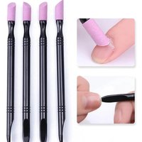 1/5Pcs Nail File Cuticle Stone Pusher Nail Sanding Sticks Nail Art Pen Cuticle Remover Trimmer Buffer Manicure Tools