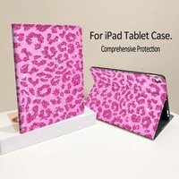 Cartoon Pink Leopard Glitter For iPad Pro Air mini 7 6 5 4 11th 10th 7th 6th 5th 13 12.9 11 10.9 10.5 10.2 Inch Tablet Case