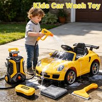 Car Wash Toy Pressure Washer Playset Pretend Play Water Gun Spray Machine Outdoor Washing Toys for Kids Boy Birthday Gifts